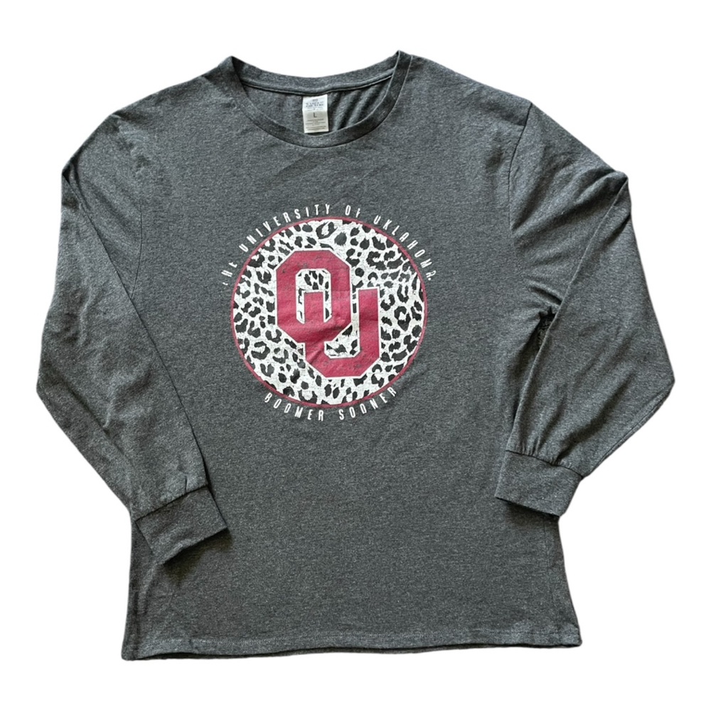Game Day Couture gray Oklahoma Sooners long sleeve t-shirt, size L